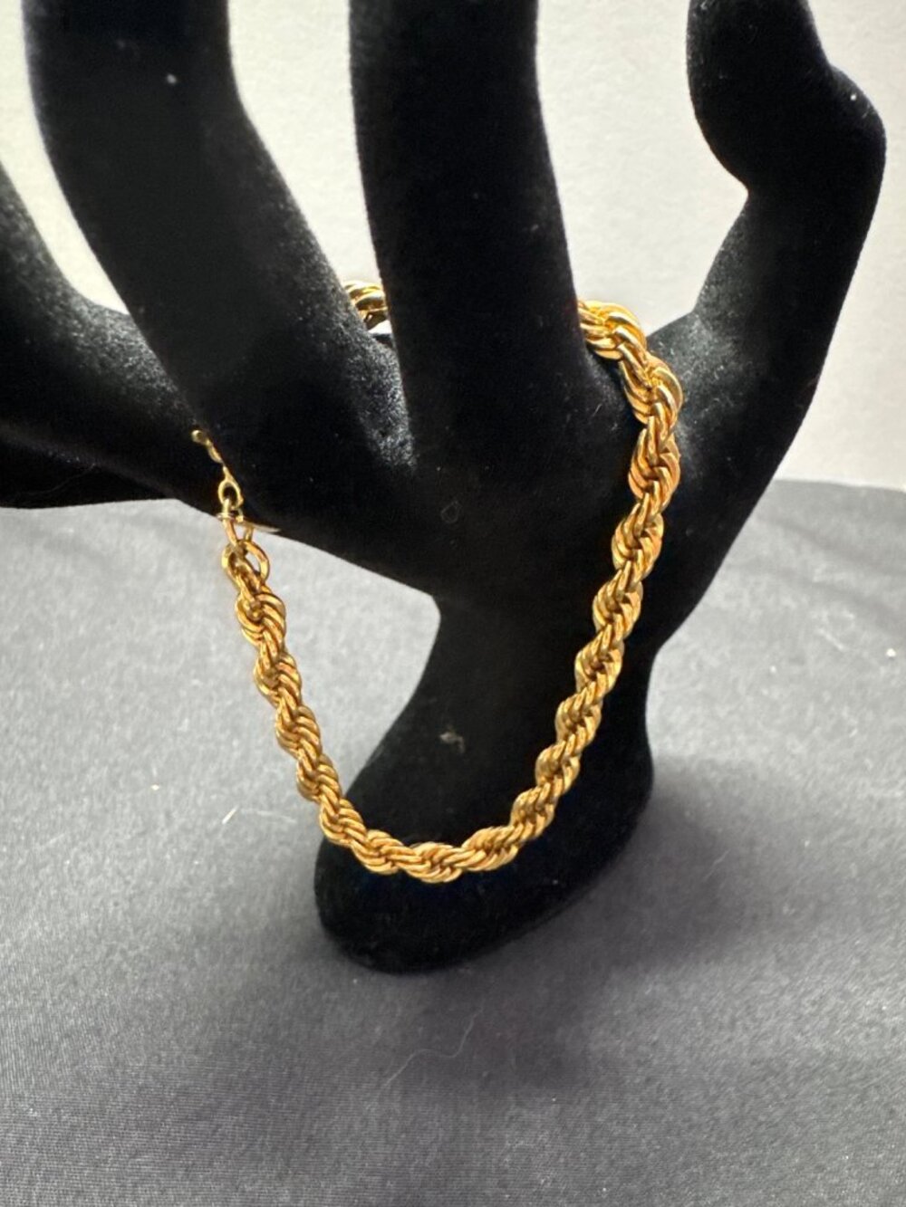 Monet Gold-Tone Chunky Rope Chain Bracelet Lobster Clasp Closure - Elegant & Dur